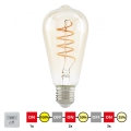 LED Aptumšojama spuldze VINTAGE ST64 E27/4W/230V 2200K - STEPDIMMING - Eglo 12522
