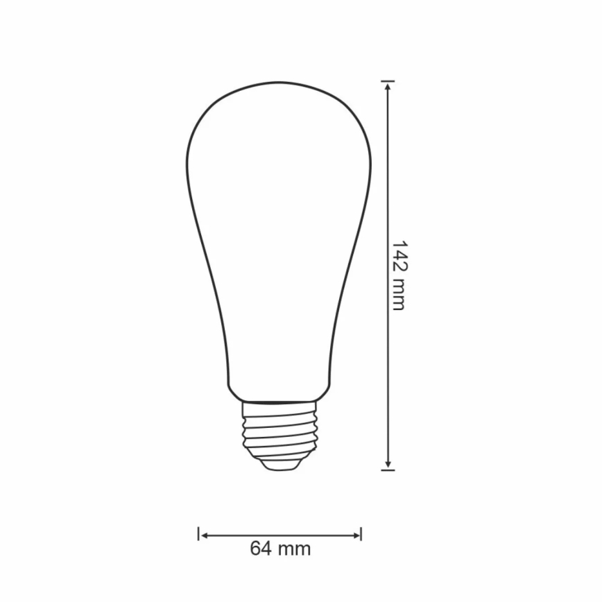 LED Aptumšojama spuldze VINTAGE ST64 E27/5,5W/230V 1800-2700K Wi-fi Tuya