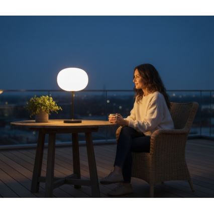 Regulējama uzlādējama āra galda lampa VENEZIA LED/2W/5V 2700K IP54 4000 mAh melna