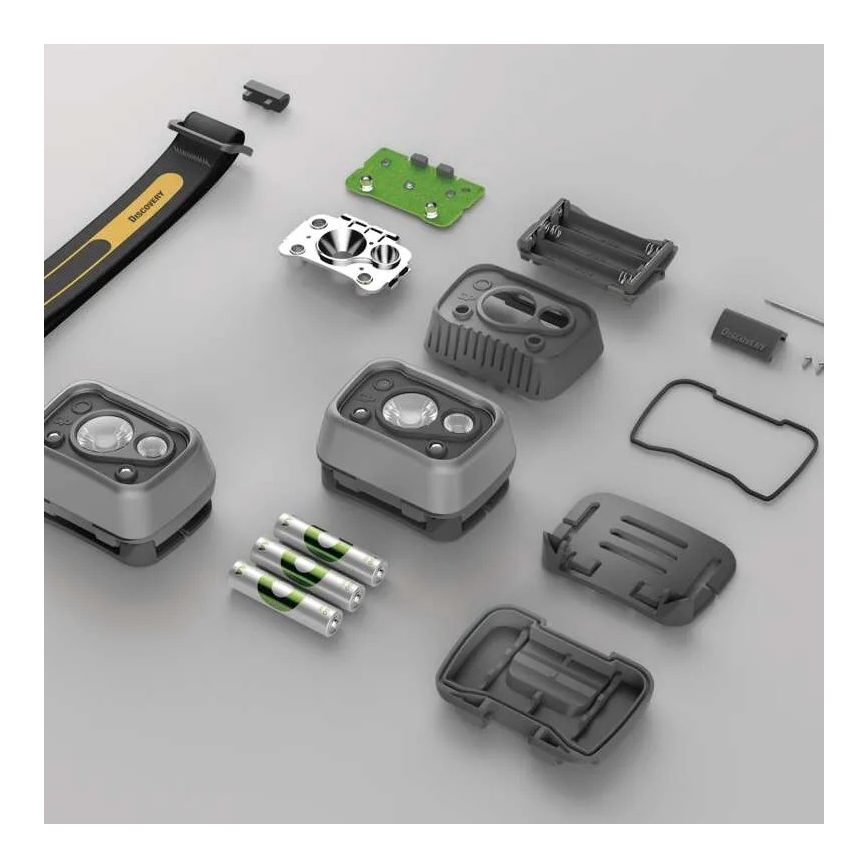 LED Aptumšojama uzlādējama galvas lampa GP DISCOVERY CHW54 LED/3xAAA IPX5