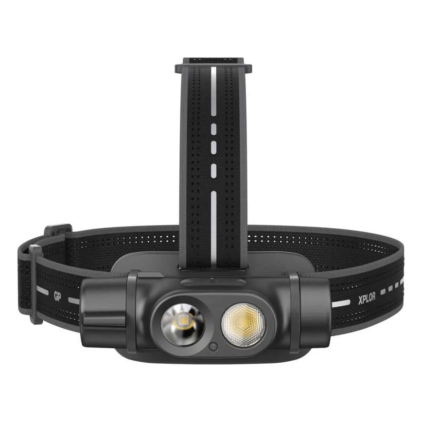 LED Aptumšojama uzlādējama galvas lampa GP XPLOR PHR19 LED/1x18650/5V IPX8
