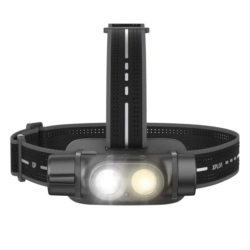 LED Aptumšojama uzlādējama galvas lampa GP XPLOR PHR19 LED/1x18650/5V IPX8