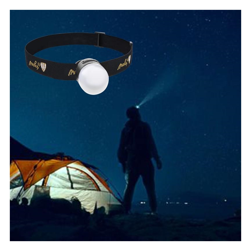 LED Aptumšojama uzlādējama galvas lampa LED/8W/5V IP42 210 lm 800 mAh