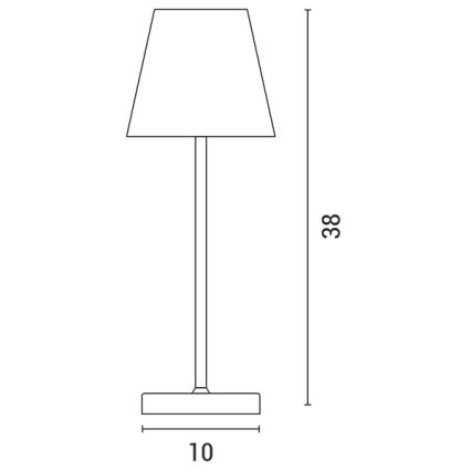 LED Aptumšojama uzlādējama skārienvadāma galda lampa LED/3,5W/5V 5200mAh pelēka