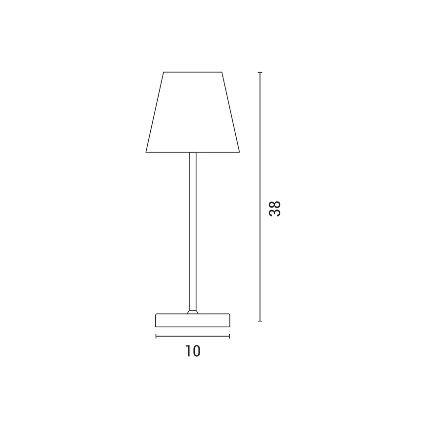 LED Aptumšojama uzlādējama skārienvadāma galda lampa LED/3,5W/5V 5200mAh pelēka