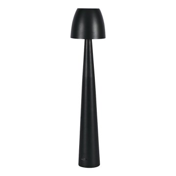 LED Aptumšojama uzlādējama skārienvadāma galda lampa LED/3W/5V 3000-6000K 1800 mAh melna
