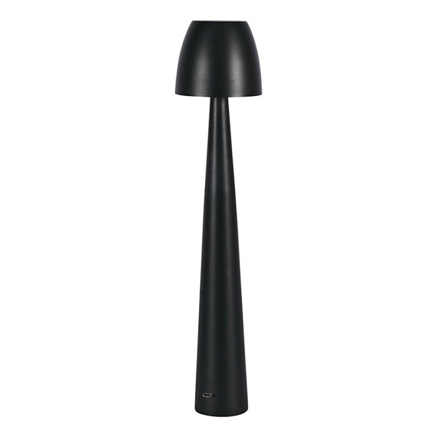 LED Aptumšojama uzlādējama skārienvadāma galda lampa LED/3W/5V 3000-6000K 1800 mAh melna