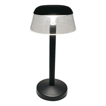 LED Aptumšojama uzlādējama skārienvadāma galda lampa LED/3W/5V 3000-6000K 1800 mAh melna