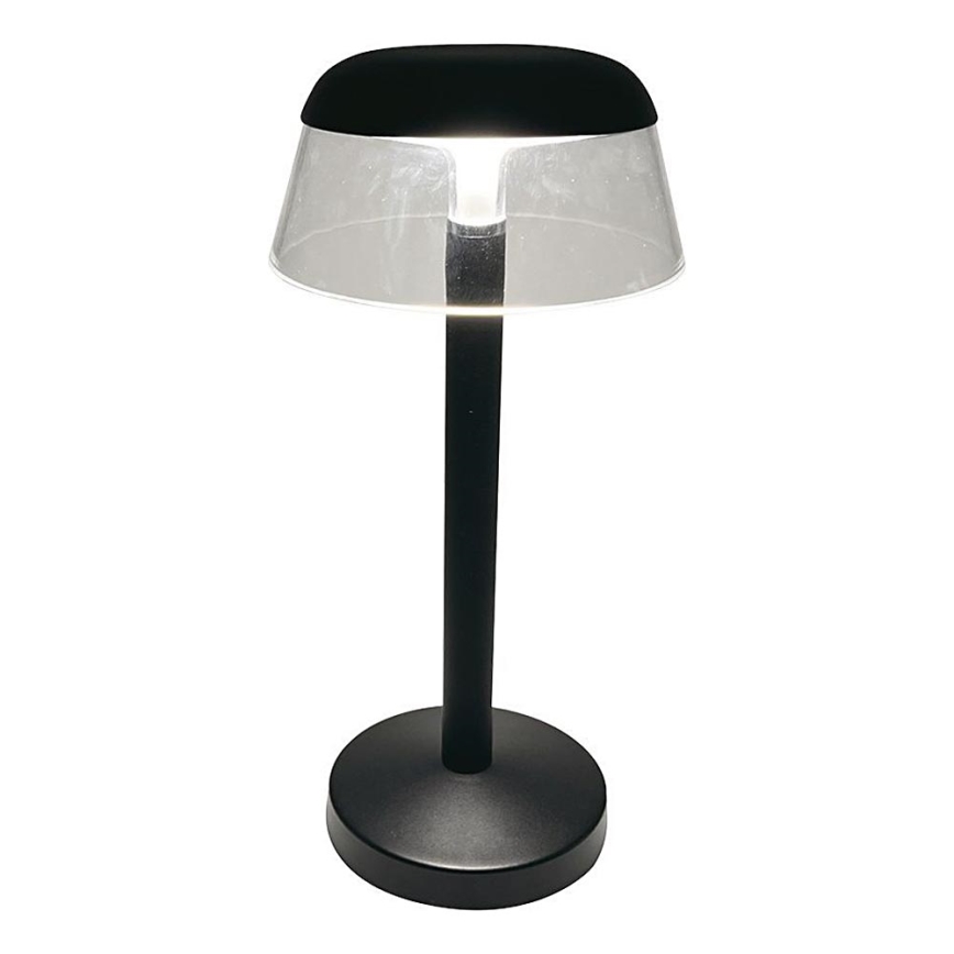LED Aptumšojama uzlādējama skārienvadāma galda lampa LED/3W/5V 3000-6000K 1800 mAh melna