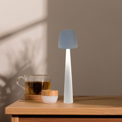 LED Aptumšojama uzlādējama skārienvadāma galda lampa LED/3W/5V 3000-6000K 1800 mAh balta