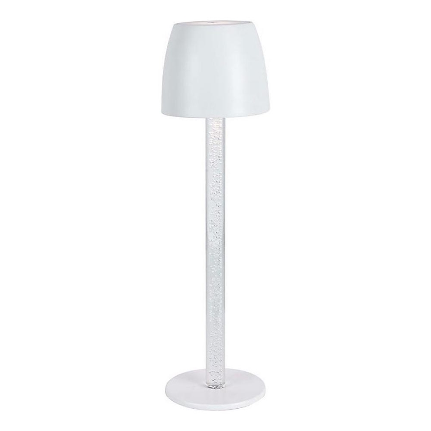 LED Aptumšojama uzlādējama skārienvadāma galda lampa LED/3W/5V 3000K 1800 mAh balta