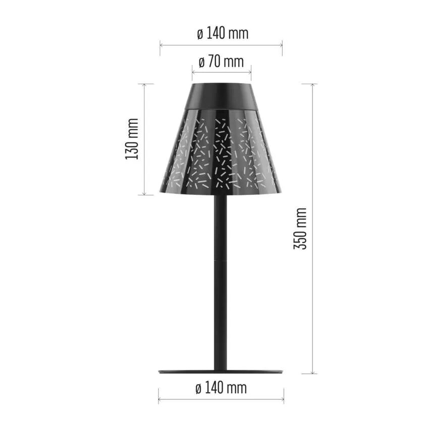 LED Aptumšojama uzlādējams āra galda lampa LED/4,2W/5V 2200mAh IP44