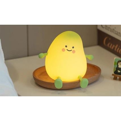 LED Aptumšojama uzlādējams bērnu nakts lampa LED/1W/5V 3000K 800 mAh mango