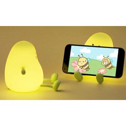 LED Aptumšojama uzlādējams bērnu nakts lampa LED/1W/5V 3000K 800 mAh mango
