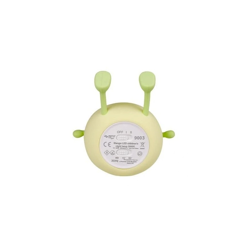 LED Aptumšojama uzlādējams bērnu nakts lampa LED/1W/5V 3000K 800 mAh mango