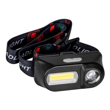 LED Aptumšojama uzlādējams galvas lampa 2xLED/5V IP44 210 spīdīgs 2000 mAh