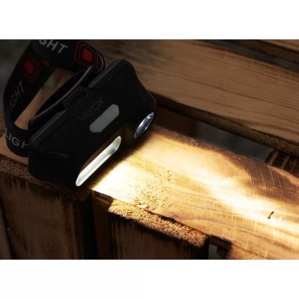 LED Aptumšojama uzlādējams galvas lampa 2xLED/5V IP44 210 spīdīgs 2000 mAh
