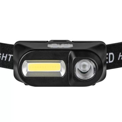 LED Aptumšojama uzlādējams galvas lampa 2xLED/5V IP44 210 spīdīgs 2000 mAh