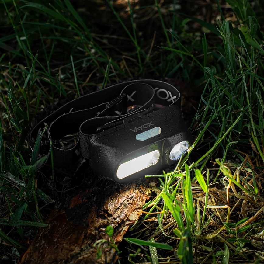 LED Aptumšojama uzlādējams galvas lampa 2xLED/5V IPX4 250 spīdīgs 2000 mAh