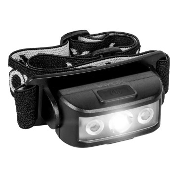 LED Aptumšojama uzlādējams galvas lampa 3xLED/5V IPX4 100 spīdīgs 1200 mAh