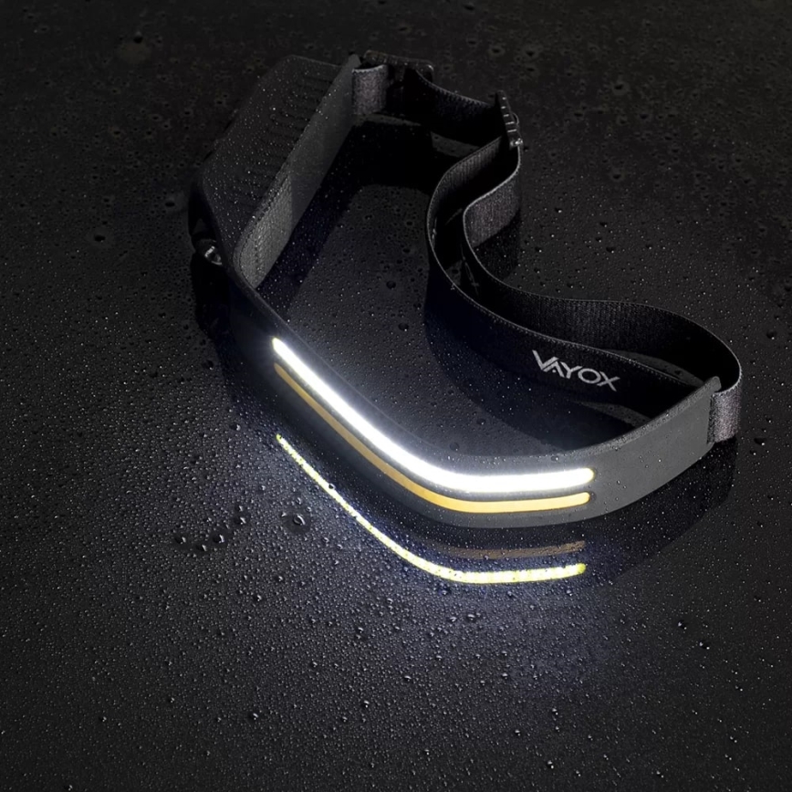 LED Aptumšojama uzlādējams galvas lampa ar sensoru 3xLED/5V IP44 300 spīdīgs 1200 mAh