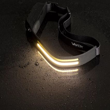 LED Aptumšojama uzlādējams galvas lampa ar sensoru 3xLED/5V IP44 300 spīdīgs 1200 mAh