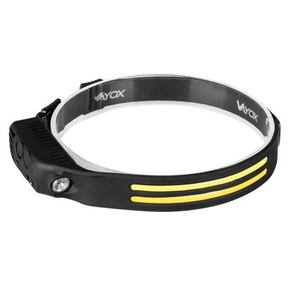 LED Aptumšojama uzlādējams galvas lampa ar sensoru 3xLED/5V IP44 300 spīdīgs 1200 mAh