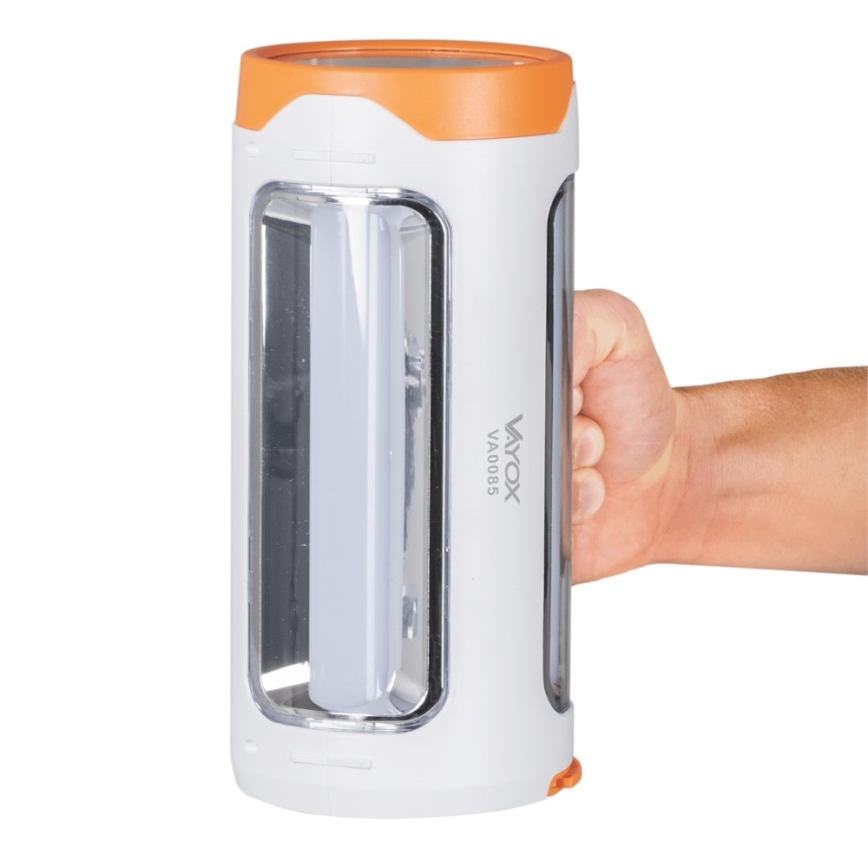 LED Aptumšojama uzlādējams lukturītis 2in1 ar lādētājakumulatora funkciju LED/5W/230V 3500 mAh