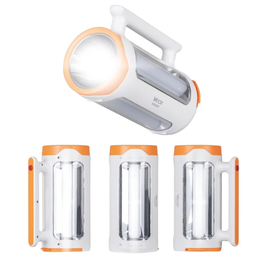 LED Aptumšojama uzlādējams lukturītis 2in1 ar lādētājakumulatora funkciju LED/5W/230V 3500 mAh