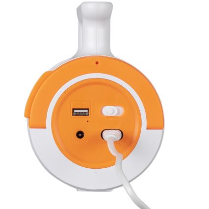 LED Aptumšojama uzlādējams lukturītis 2in1 ar lādētājakumulatora funkciju LED/5W/230V 3500 mAh