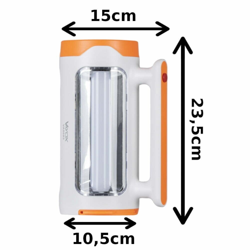 LED Aptumšojama uzlādējams lukturītis 2in1 ar lādētājakumulatora funkciju LED/5W/230V 3500 mAh