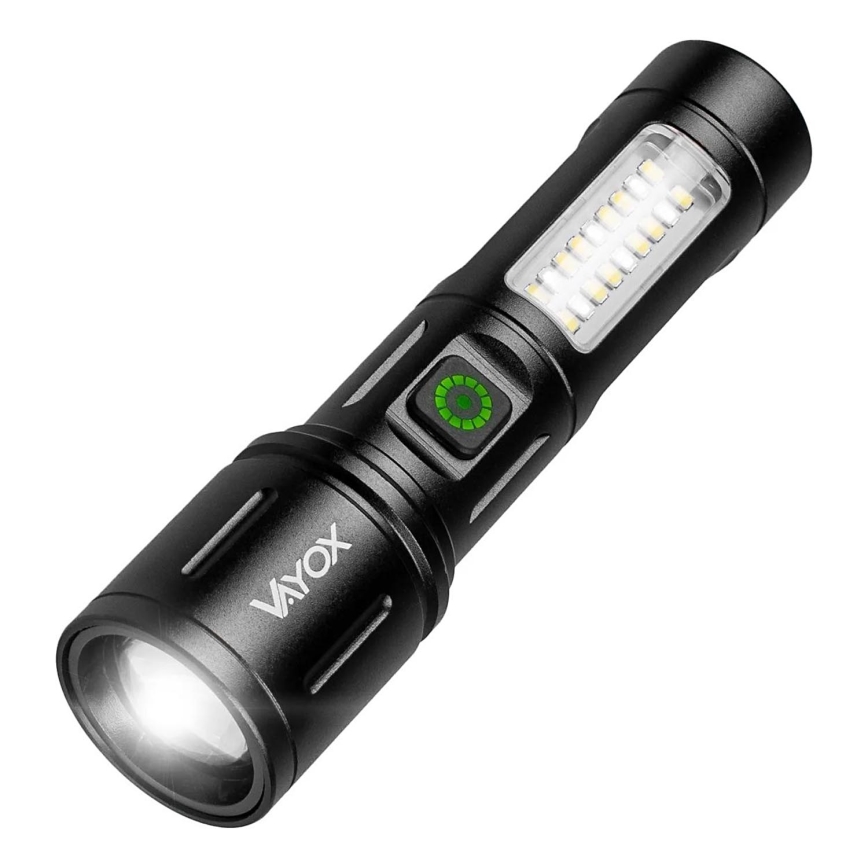 LED Aptumšojama uzlādējams lukturītis ar sarkana lampa LED/5W/5V IPX4 260 spīdīgs 2000 mAh