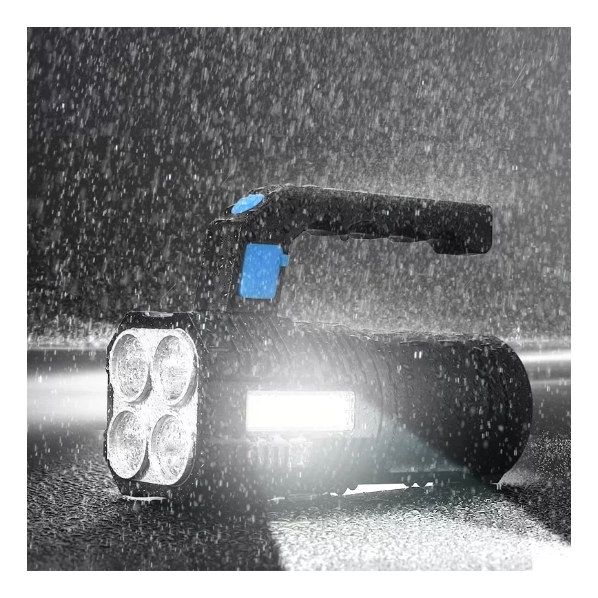 LED Aptumšojama uzlādējams lukturītis LED/5V IPX4 250 spīdīgs 1200 mAh