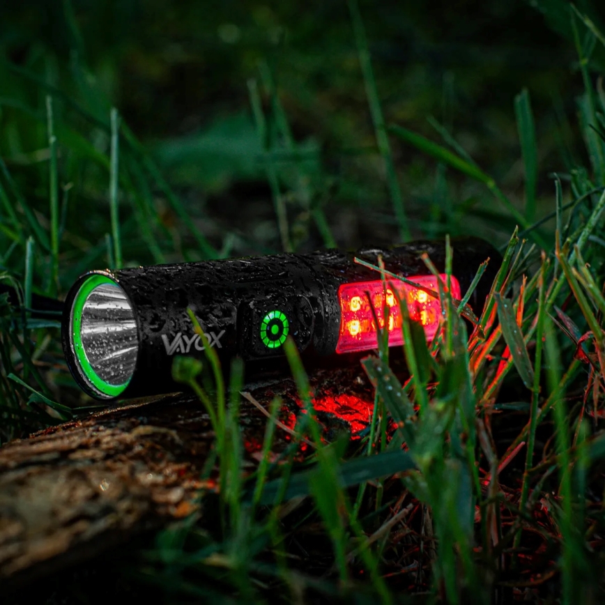 LED Aptumšojama uzlādējams lukturītis ar sarkana lampa LED/5W/5V IPX4 250 spīdīgs 2000 mAh