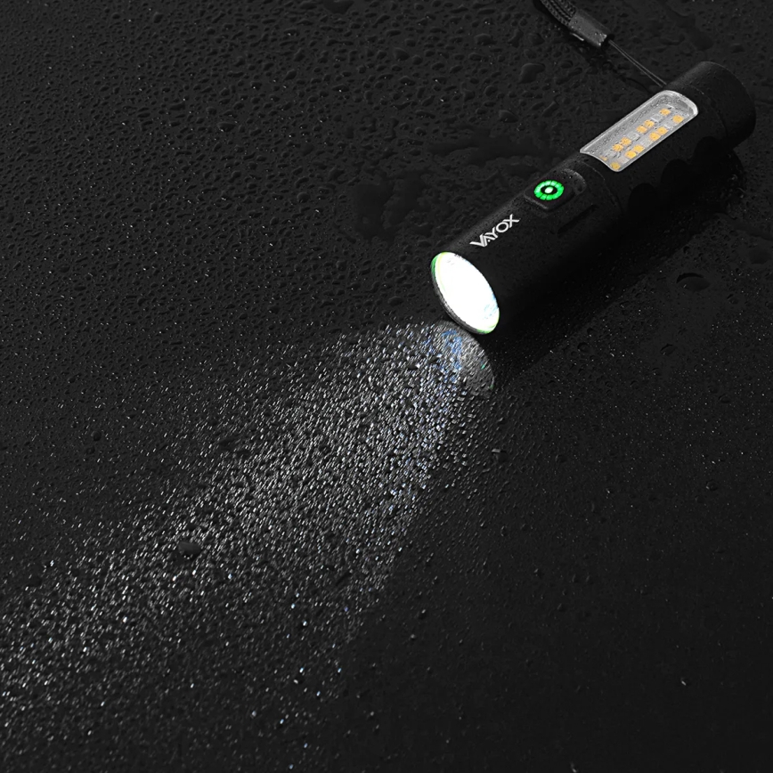 LED Aptumšojama uzlādējams lukturītis ar sarkana lampa LED/5W/5V IPX4 250 spīdīgs 2000 mAh