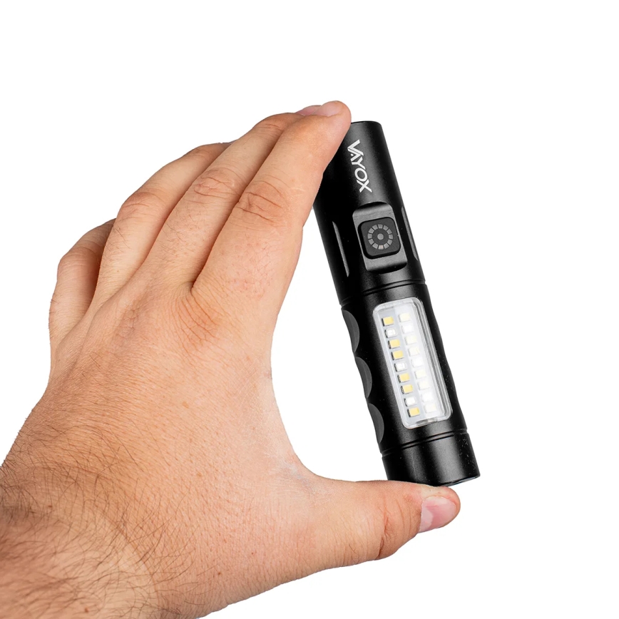 LED Aptumšojama uzlādējams lukturītis ar sarkana lampa LED/5W/5V IPX4 250 spīdīgs 2000 mAh