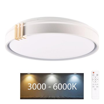 LED Aptumšojama vannas istabas griestu lampa ARLETTA LED/48W/230V d. 38 cm 3000-6000K IP44 + tālvadības pults