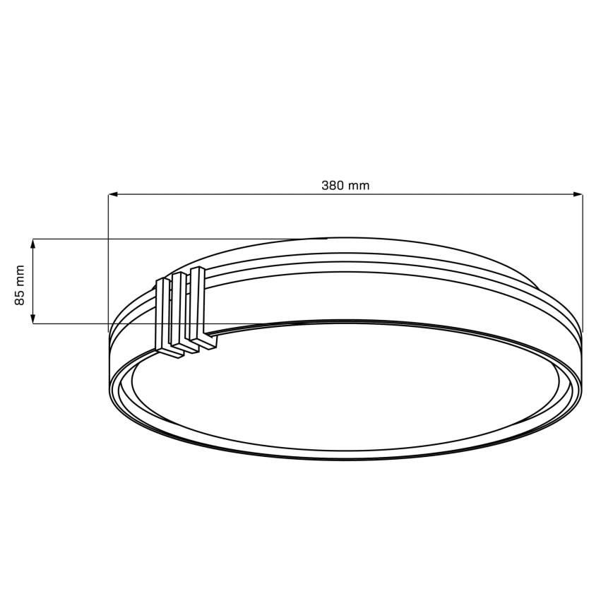 LED Aptumšojama vannas istabas griestu lampa ARLETTA LED/48W/230V d. 38 cm 3000-6000K IP44 + tālvadības pults