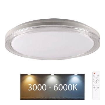 LED Aptumšojama vannas istabas griestu lampa CASSANDRA LED/72W/230V d. 49 cm 3000-6000K IP44 + tālvadības pults