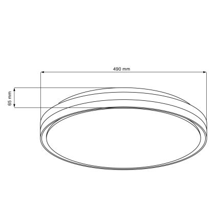 LED Aptumšojama vannas istabas griestu lampa CASSANDRA LED/72W/230V d. 49 cm 3000-6000K IP44 + tālvadības pults