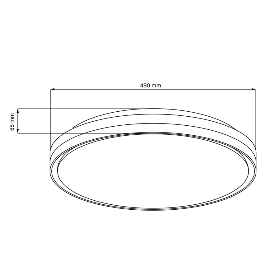 LED Aptumšojama vannas istabas griestu lampa CASSANDRA LED/72W/230V d. 49 cm 3000-6000K IP44 + tālvadības pults