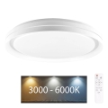 LED Aptumšojama vannas istabas griestu lampa ELIZA LED/48W/230V d. 38,5 cm 3000-6000K IP44 + tālvadības pults