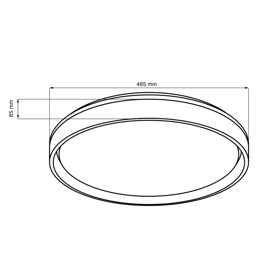 LED Aptumšojama vannas istabas griestu lampa ELIZA LED/72W/230V d. 48,5 cm 3000-6000K IP44 + tālvadības pults
