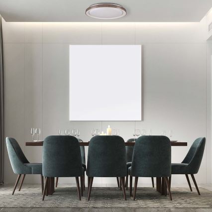 LED Aptumšojama vannas istabas griestu lampa GRAŻYNA LED/72W/230V 3000-6000K d. 51 cm IP44 pelēka + tālvadības pults