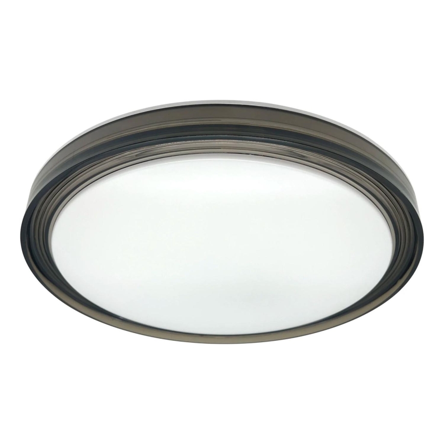 LED Aptumšojama vannas istabas griestu lampa HALINA LED/48W/230V 3000-6000K d. 38 cm IP44 melna + tālvadības pults