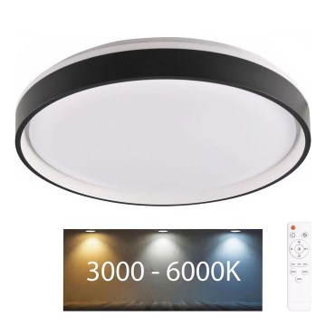 LED Aptumšojama vannas istabas griestu lampa JADWIGA LED/42W/230V d. 38,5 cm 3000-6000K IP44 + tālvadības pults