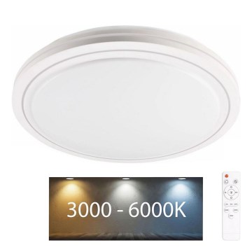 LED Aptumšojama vannas istabas griestu lampa MARIAN LED/72W/230V d. 48 cm 3000-6000K IP44 + tālvadības pults