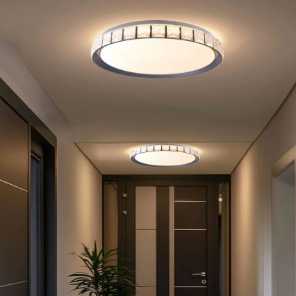 LED Aptumšojama vannas istabas griestu lampa NINA LED/72W/230V d. 49 cm 3000-6000K IP44 + tālvadības pults