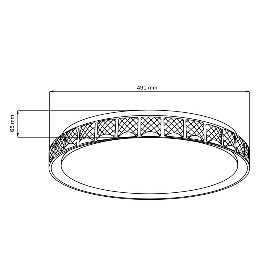 LED Aptumšojama vannas istabas griestu lampa NINA LED/72W/230V d. 49 cm 3000-6000K IP44 + tālvadības pults