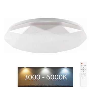 LED Aptumšojama vannas istabas lampa GALAXY LED/48W/230V d. 38 cm 3000-6000K IP44 + tālvadības pults